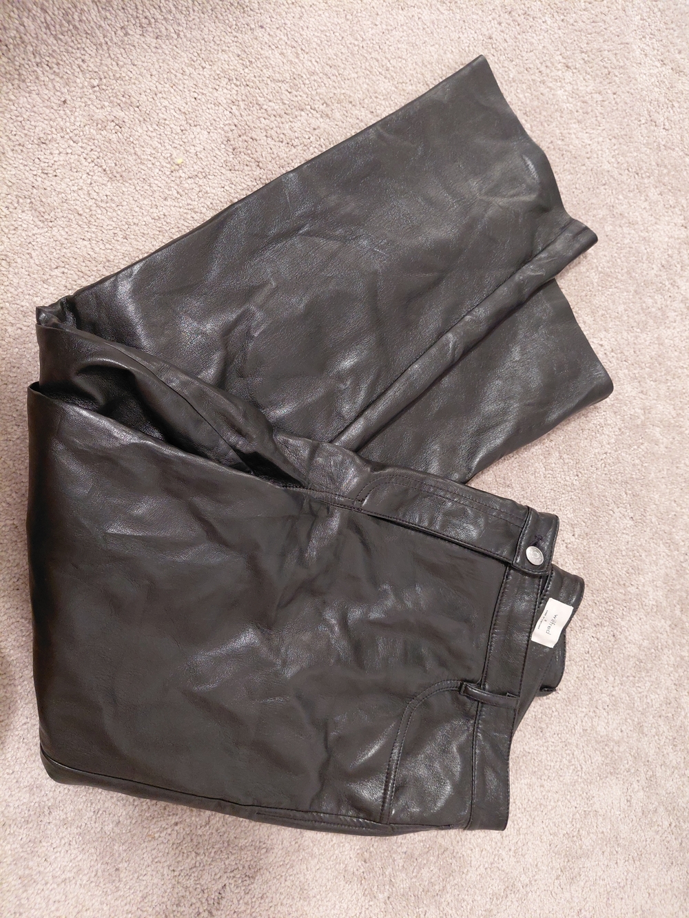Wilfred MELINA Black Leather Pants - Smooth Finish